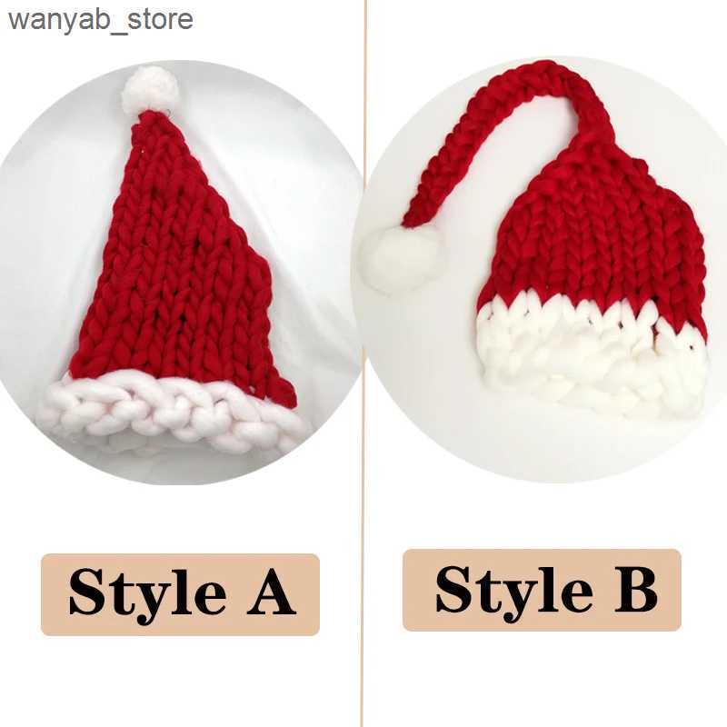 Wide Brim Hats Bucket Hats Crochet Knitted Christmas Hats For Men Women Winter Warm Hat Christmas Decoration New Year Festive Party Santa Claus Hat Gi