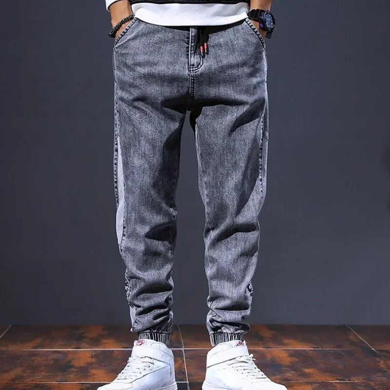 Trousers Harem Oversize Jeans For Men Tapered Male Cowboy Pants With Pockets Comfortable Washed Autumn Clothing 2024 Trend Xs 241024