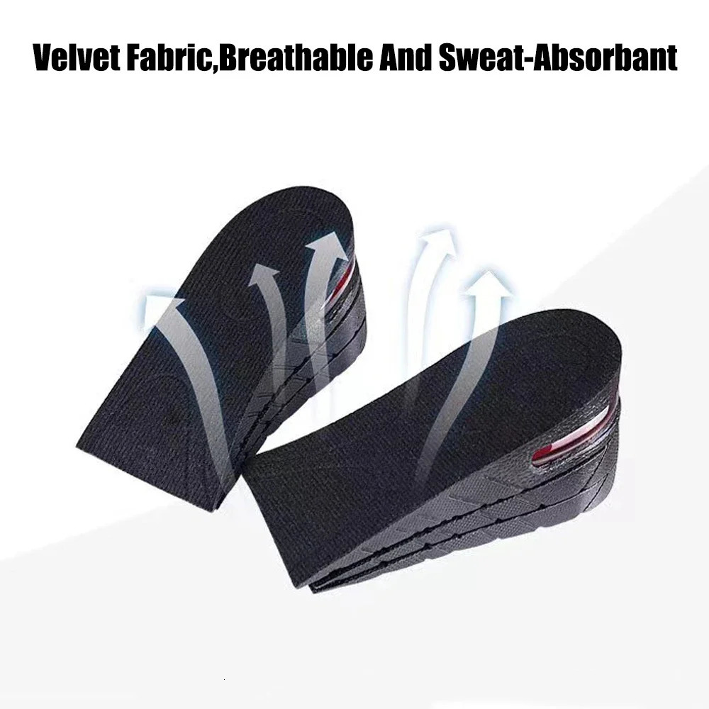 Mens womens elevator shoes soft cushions unisex sports shoes high heels lift pads height of half an inch 241031