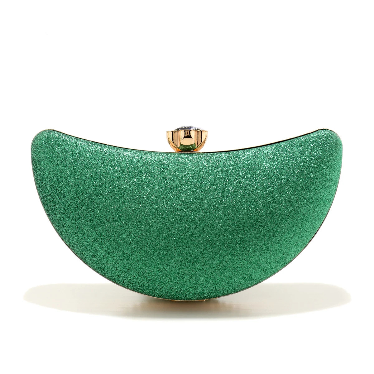 Green Color Women Evening Bags With Rhinestones Hollow Out Style Clutch Diamonds Moon Wedding Glitter Lady Bridal 241031
