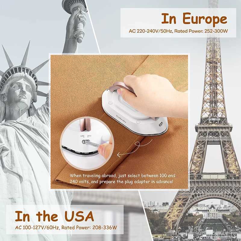 Clothing mini iron 110V/220V dual pressure 30S preheating portable iron for drying travel iron Y241101