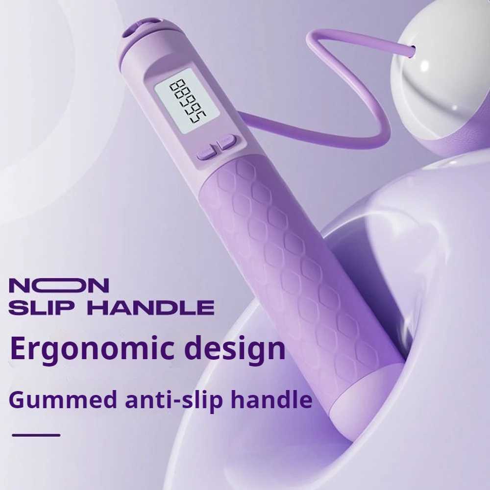 PINJIAN intelligent skipping rope adult gravity digital counting skipping rope anti slip adhesive handle 60mm ballW241101