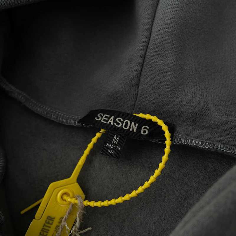 Ultra thin Season 6 Mens Hoodie Womens High Quality Casual Pocket Zipper Solid Coat X241031