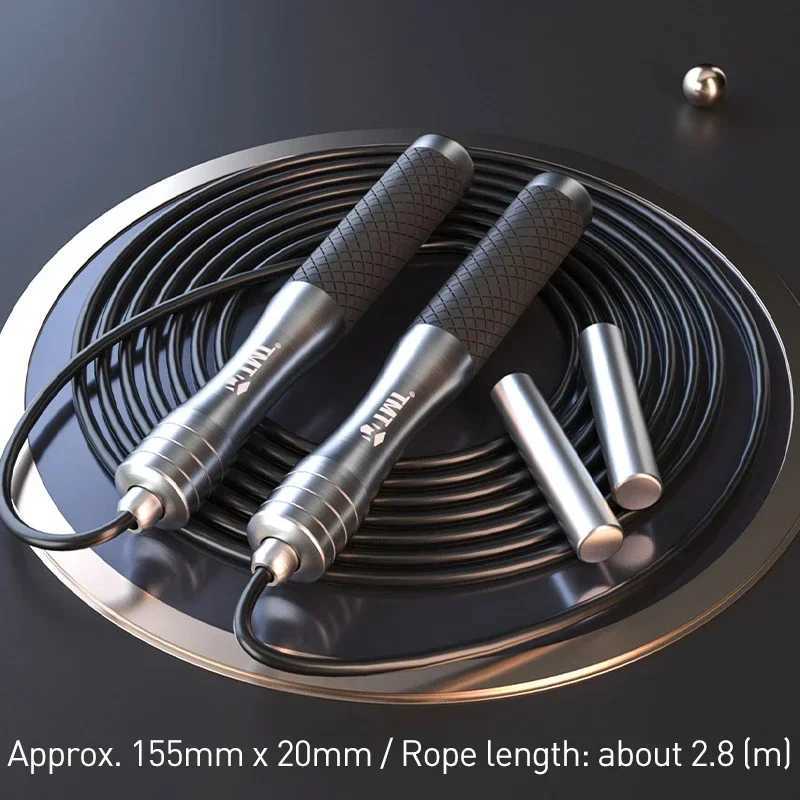 1 piece of Speed Jump rope non weight bearing slip professional fat burning suitable for weight loss exercise adult and student steel wire ropeW241101