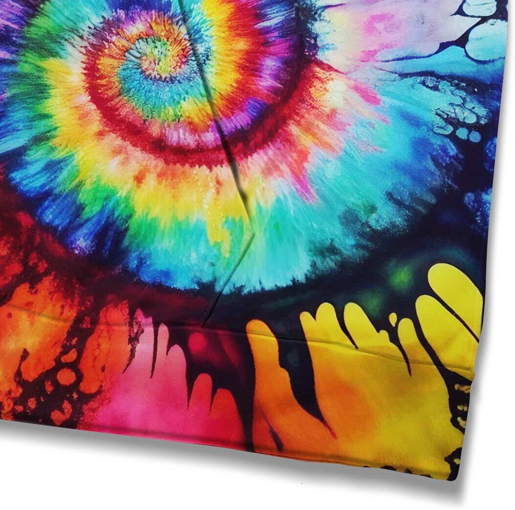 Hoodie for Mens Womens Unisex 3D Tie-Dye Graphic Hoody Hoodie Vintage Rainbow Pattern Pockets Hoodies Graphic Trendy Fashion