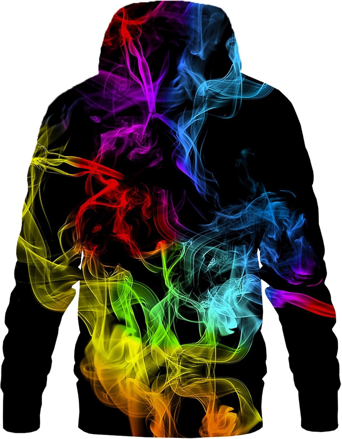 Hoodie for Mens Womens Unisex Novelty 3D Printed Hoodies Long Sleeve Sweatshirts for Men Women with Big Pockets Graphic Trendy Warmth cool