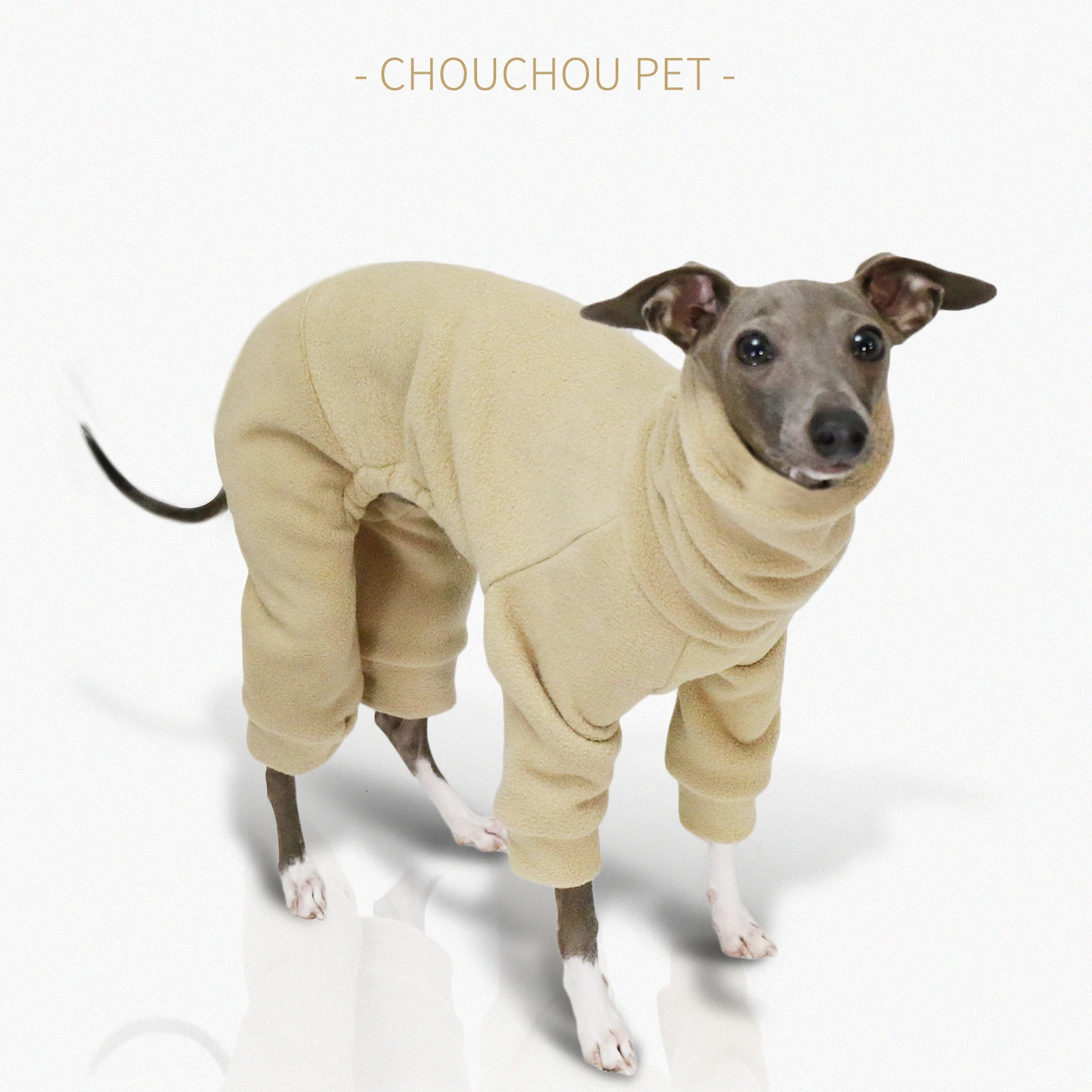 Winter Polar Fleece Turtleneck Pet Onesie Puppy Big Dog Clothes Warm Whippet 241028