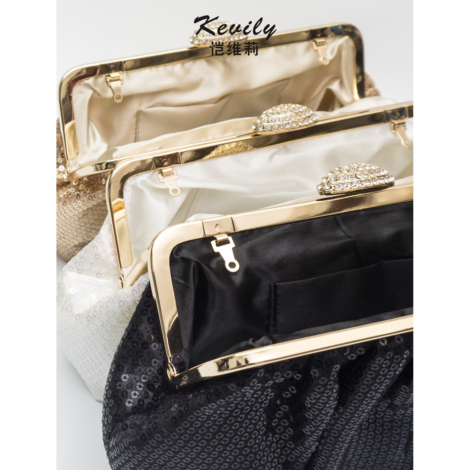New fish scale sequin dinner bag, new handbag, wedding dress bag