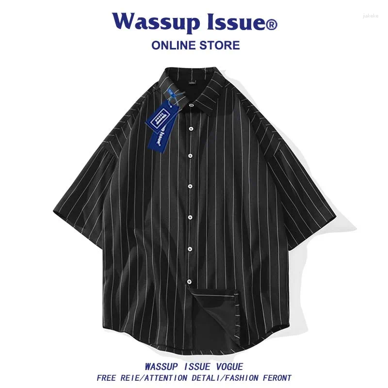 Men's Casual Shirts WASSUP ISSUE Breathable Striped Shirt