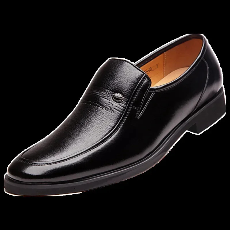 Leather mens formal shoes mens Loafers dress Moccasins breathable smooth black driving shoes Plus size 38-44 241031