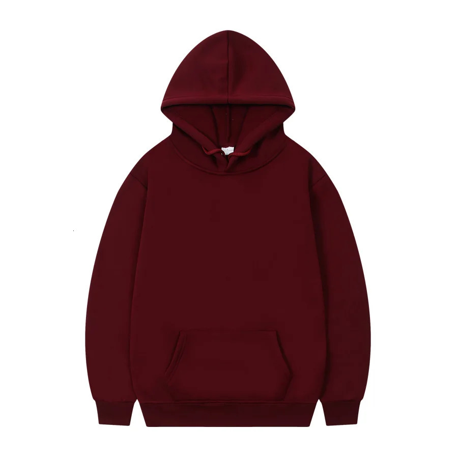 Solid Color Sweatshirts Hoodies Men Sweatshirt Hoodie Red wine White Black Dark Blue Red Many Color Hooded Sportswear Streetwear 241031
