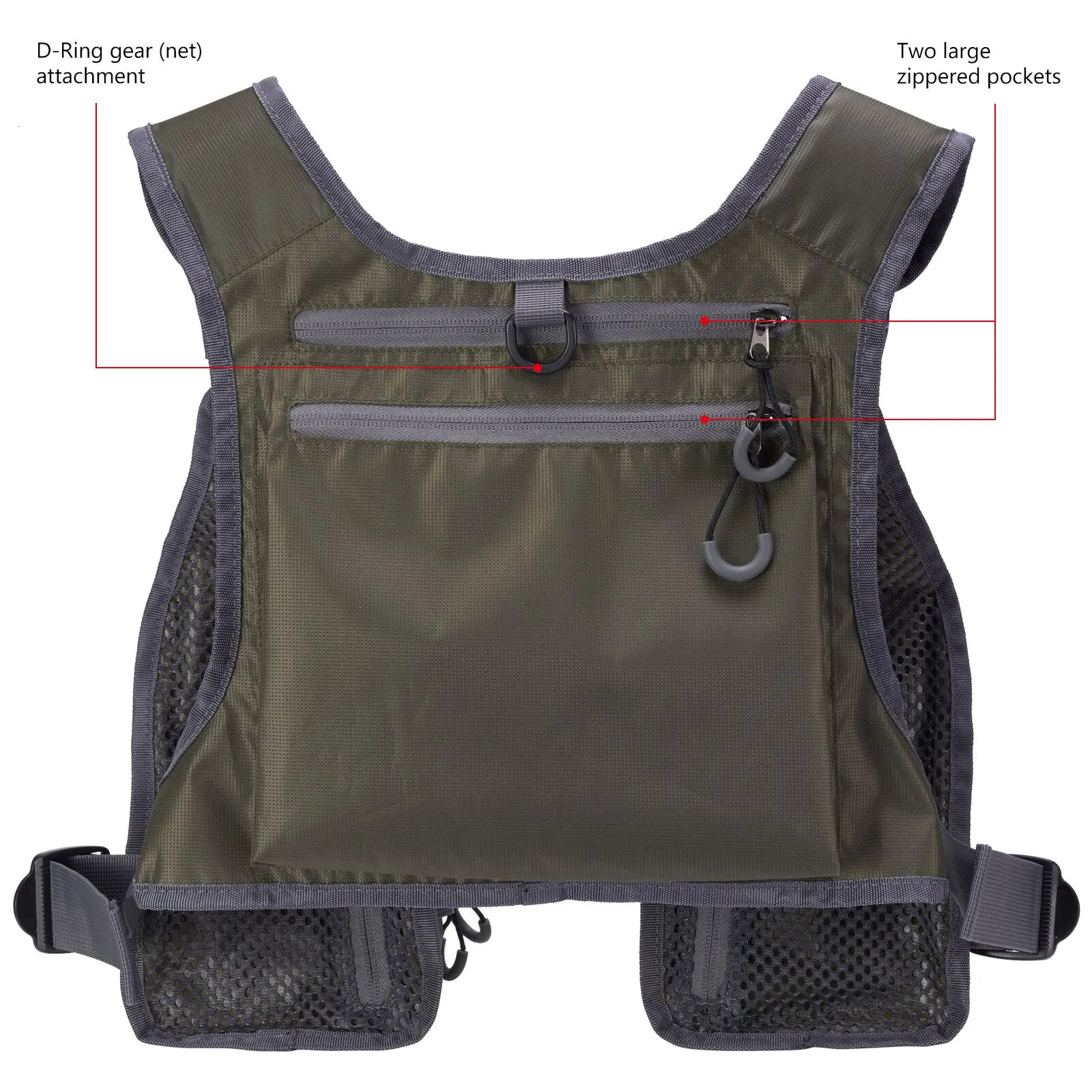 Bassdash FV08 Ultra Lightweight Fly Fishing Vest for Men and Women Portable Chest Pack One Size Fits Most 241031