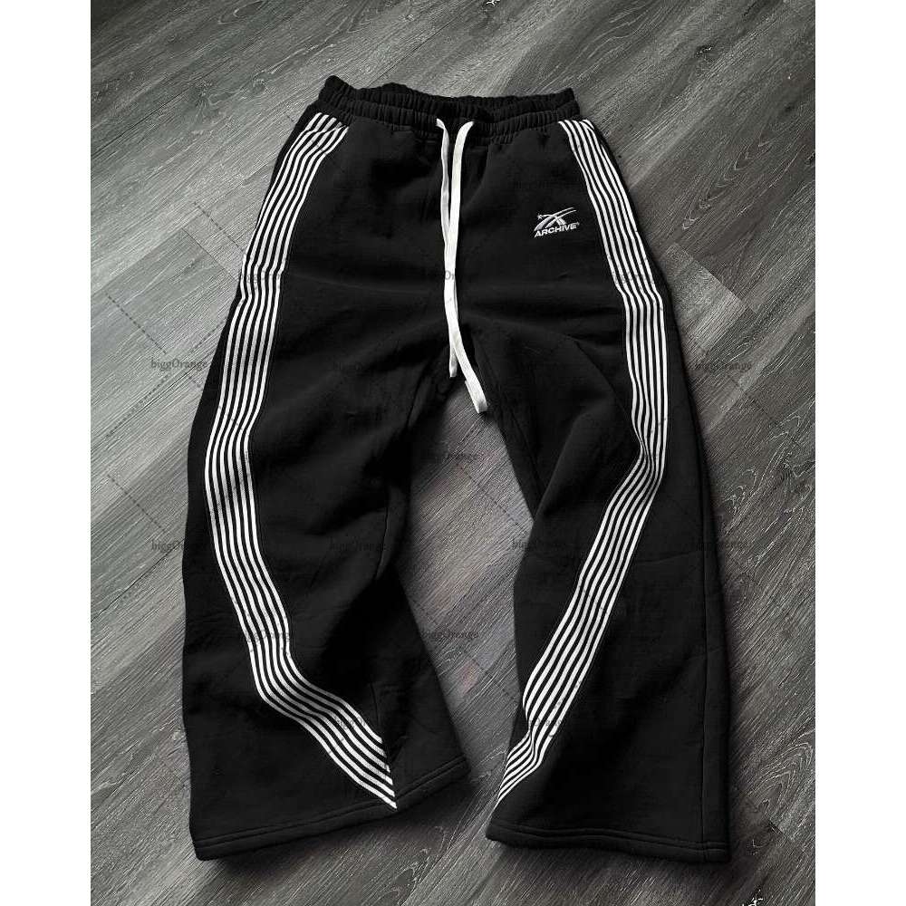 Sweatpants, A Popular Street Fashion Brand In Europe And America, Embroidered Loose Casual Men's Clothing, Fashionable Multifunctional Striped Kn