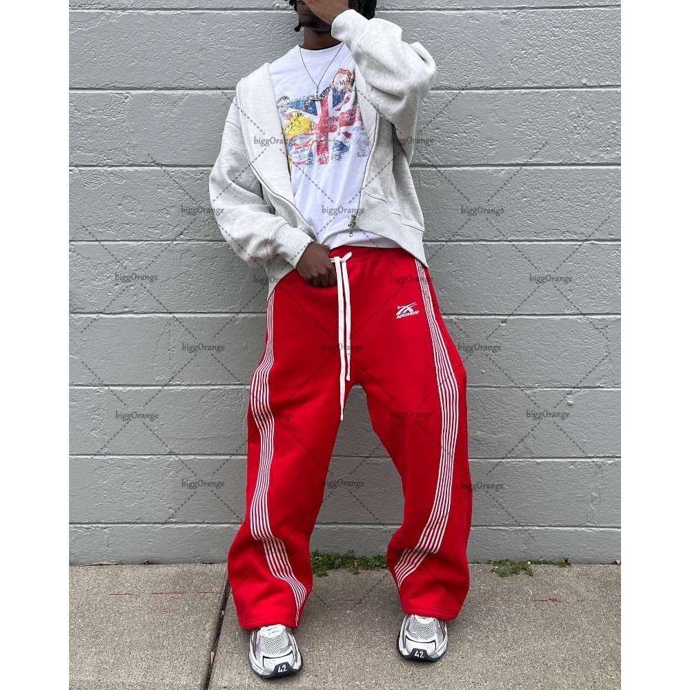 Sweatpants, A Popular Street Fashion Brand In Europe And America, Embroidered Loose Casual Men's Clothing, Fashionable Multifunctional Striped Kn