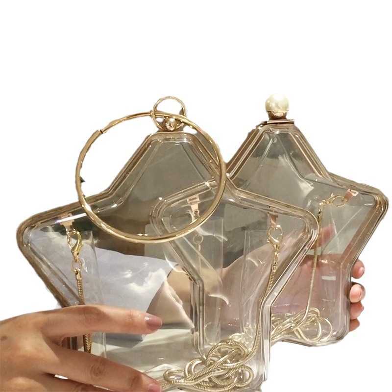 CMM Fashion Star Transparent Bag Womens New Product Dinner Bag Womens Dress Bag