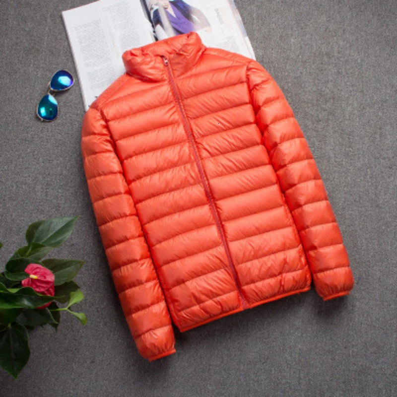 Autumn Winter Light Down Jacket Mens Fashion Hooded Short Ultrathin Lightweight Youth Slim Coat Jackets 241024