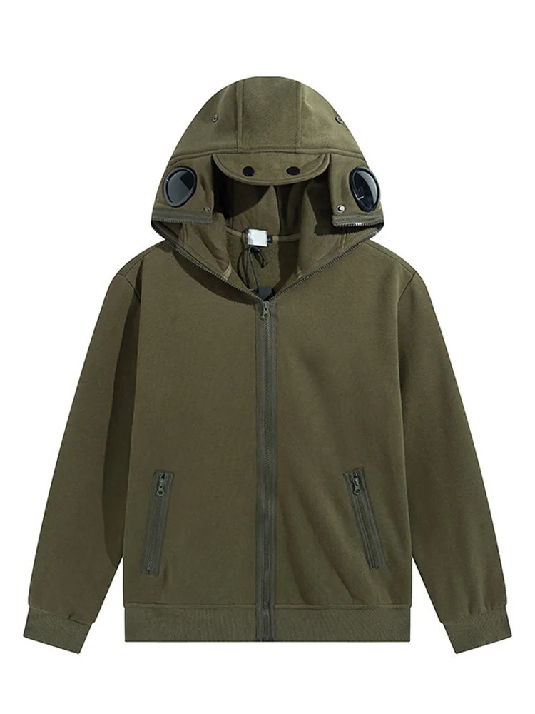 Autumn Mens Sunglasses Hoodie Jacket Casual Fashion High Street Loose Spliced Sports Coats Unisex Y2k Vintage Outerwear 241031