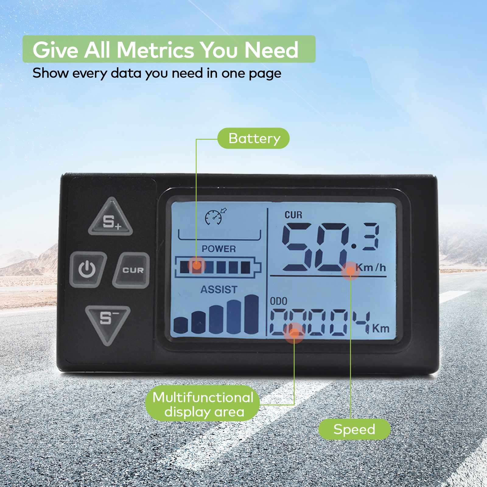 S861 High Definition Mini Display for e-Bike & Scooter with Easy Navigation