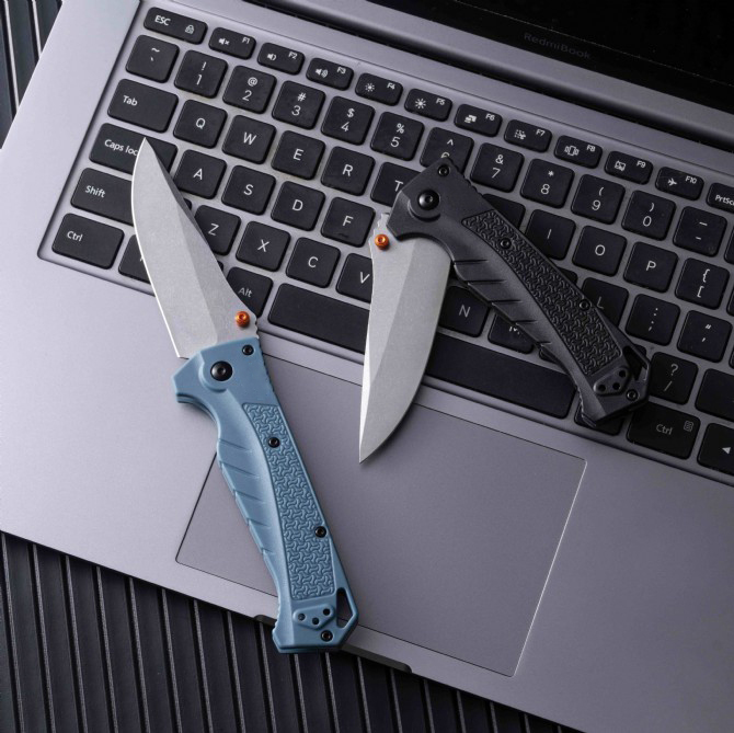M7732 High Quality Pocket Folding Knife 9Cr18Mov Stone Wash Blade CNC GRN Handle Outdoor Camping Hiking Fishing EDC Folder Knives