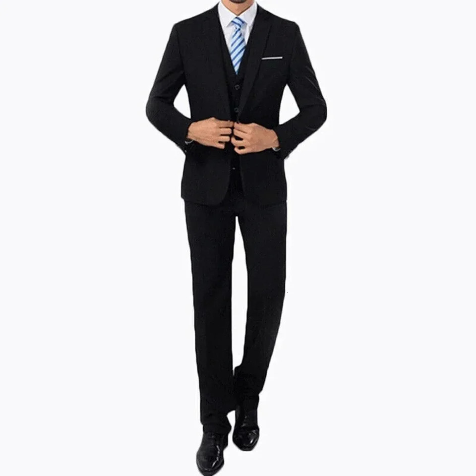 Mens Suits Formal Blazers Jacket Coat Pants Slim Business Suit Tuxedos Party Weddings Trousers Male Fashion Groom 241031