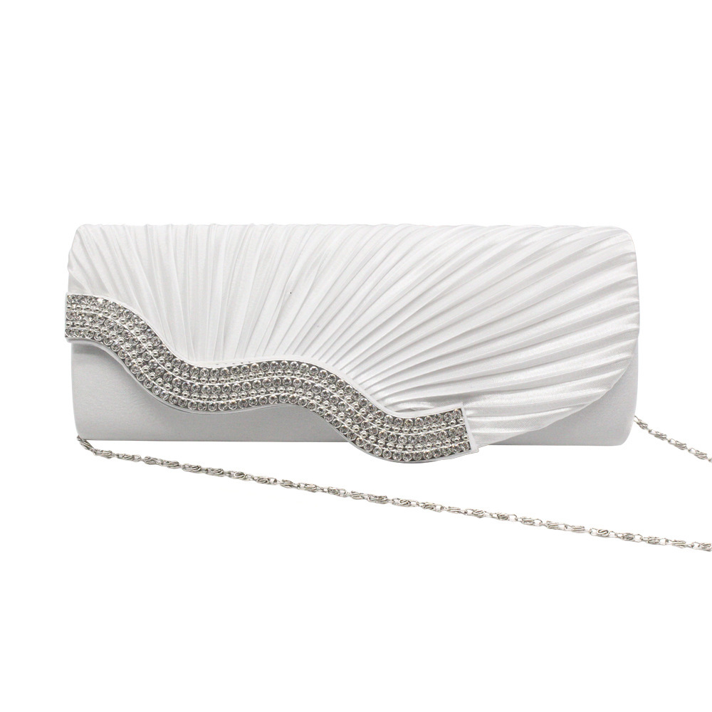 New Diamond Banquet Folding Evening Gift Chain Bag for Women's Handbag