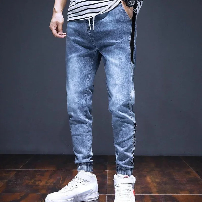 Trousers Harem Oversize Jeans For Men Tapered Male Cowboy Pants With Pockets Comfortable Washed Autumn Clothing 2024 Trend Xs 241024
