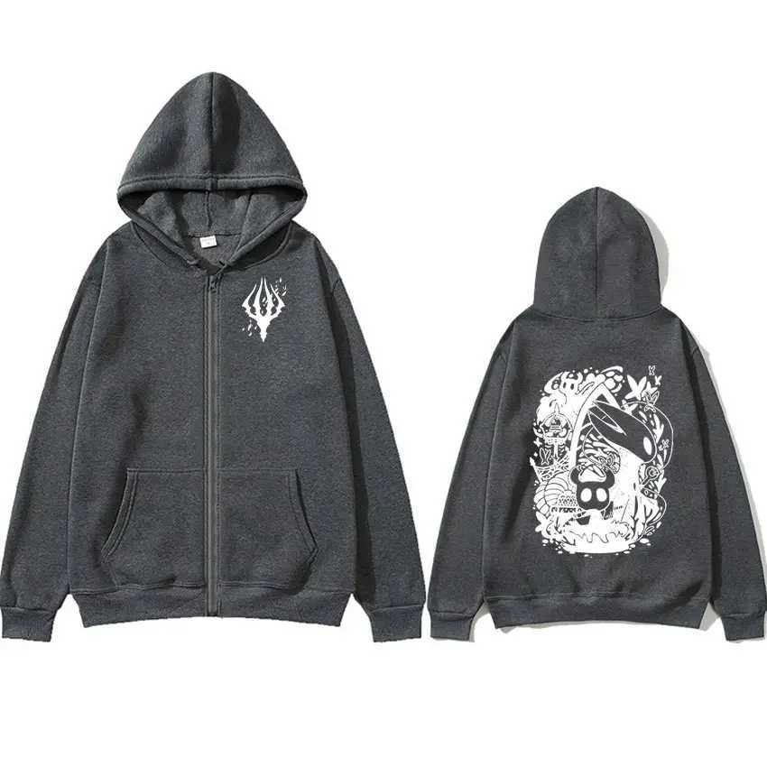 Hot Game Hollow Knight Graphic Zipper Hoodie Mens Retro Fashion Clothing Zipper Sportswear Casual Zipper Oversized Coat Hoodie X241031