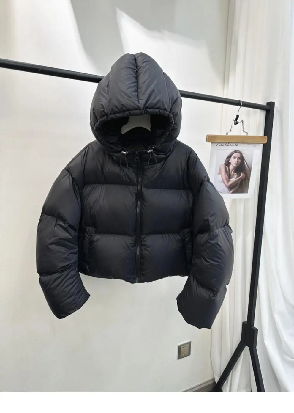Winter Hooded Loose Puffer Jacket Thick Warmer Oversize Cotton Long Sleeve Zipper Padded Coat Female 241031
