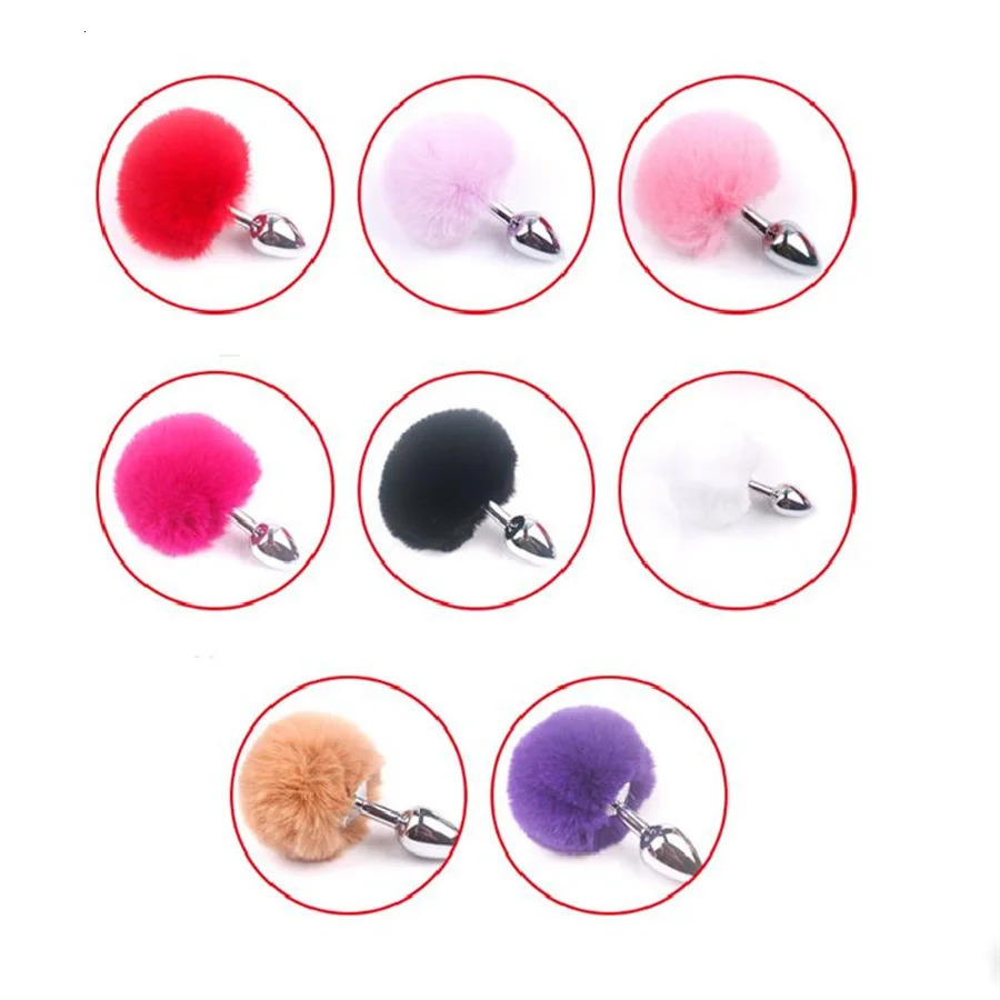 Butt Plug Cute Plush Bunny Tail Sex Toys For Adult Couples Butt Anal Prostate Massager Rabbit Tail Anal Plug Erotic Sex Products 241031