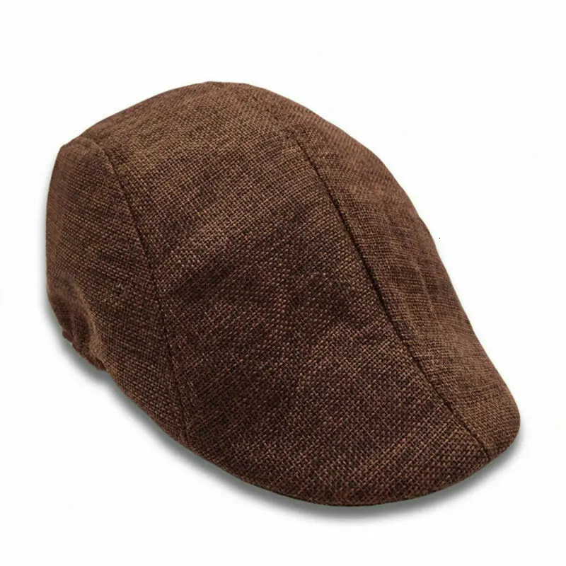 Autumn Beret Caps Men Women Vintage s Boy Cap Cabbie Linen Outdoor Hats Berets Sun Hat Unisex Duckbill 1PC 241031
