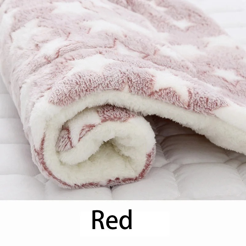 Beds Furniture Pet Dog Sleeping Mat Dog Bed Cat Bed Soft Hair Thickened Blanket Pad Fleece Home Washable Warm Bear Pattern Blanket Pet Supplies