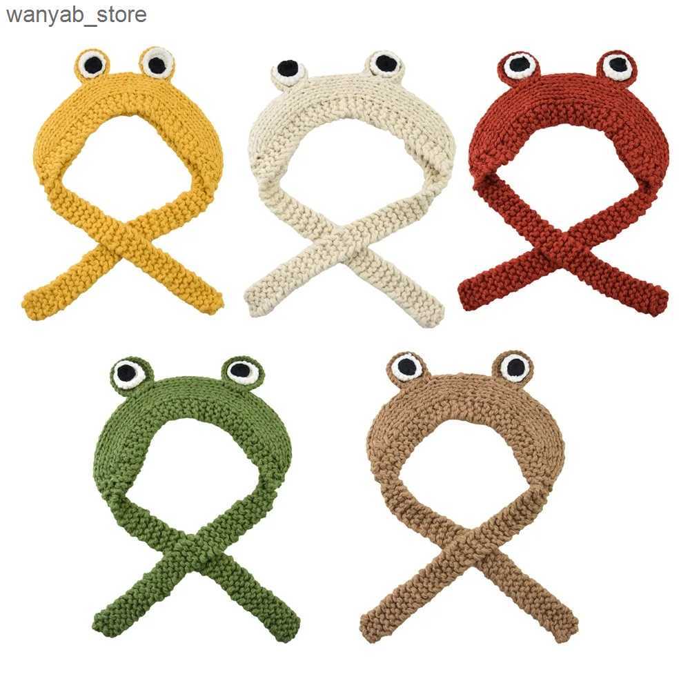 Wide Brim Hats Bucket Hats Winter Skullies Cute Women Frog Hat Crochet Knitted Hat Costume Beanie Hats Cap Women Gift Hip-hop Cap Photography Prop Par