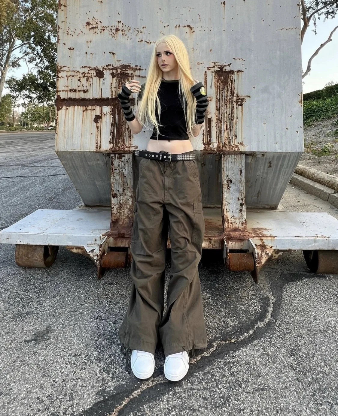jaded london brown overalls American retro drawstring leg casual wide-leg trousers for men and women 241031