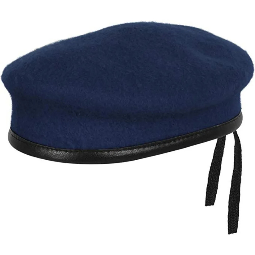 Unisex Berets Hat High Quality French Style Wool Beret Uniform Cap for Men Women 1 Pcs 241031