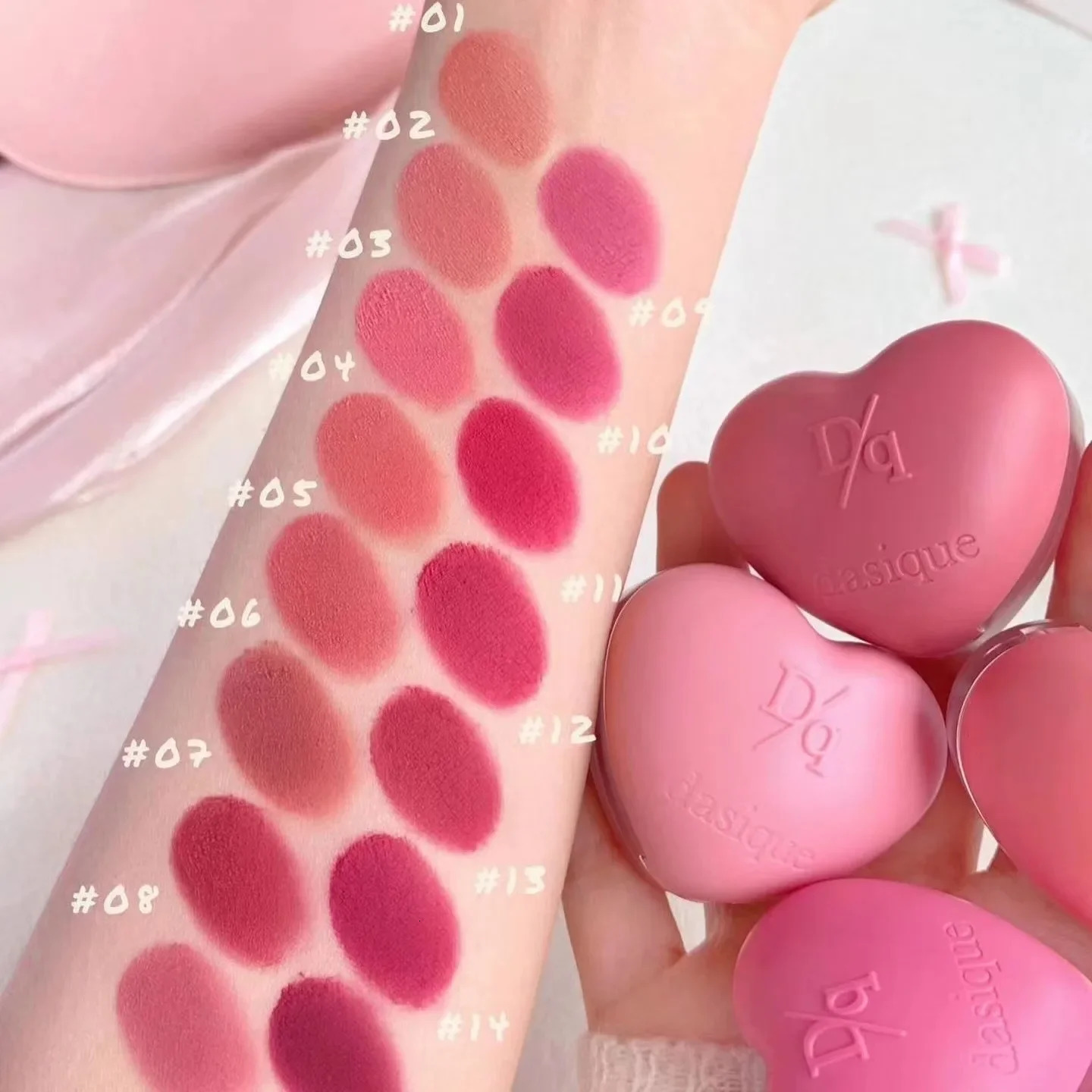 Korean lipstick lovely lipstick powder blusher matte lipstick waterproof long-lasting lipstick makeup 241031