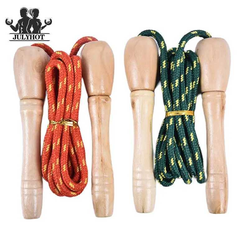 Wooden hand skipping rope exercise for body building is suitable for adult and child wooden hand skipping rope trainingW241101