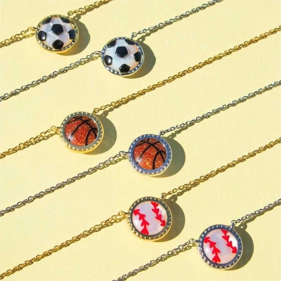 Pendant Necklaces Designer S Scotts Neclace Jewelry Chain Necklace Female Football Basketball Baseball Ks Resin Round Coin Drop Delive Ot8X9