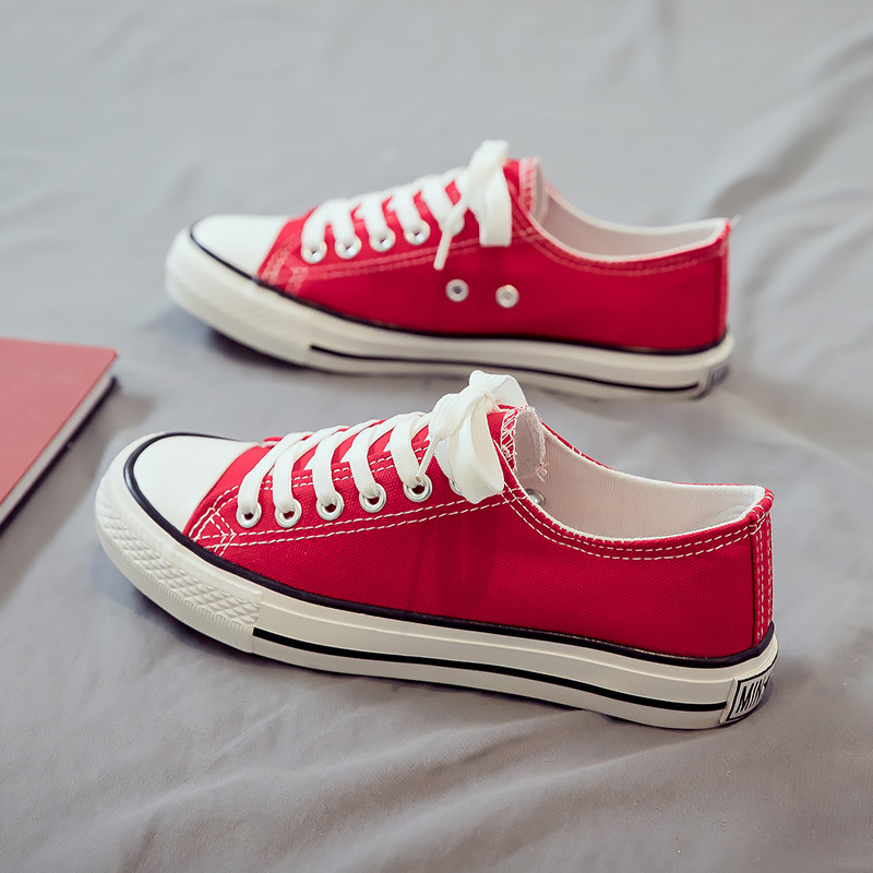 Fashion Men and Women Canvas Shoes Casual Sports Shoes Solid Color Shoes Outdoor Flat Shoes