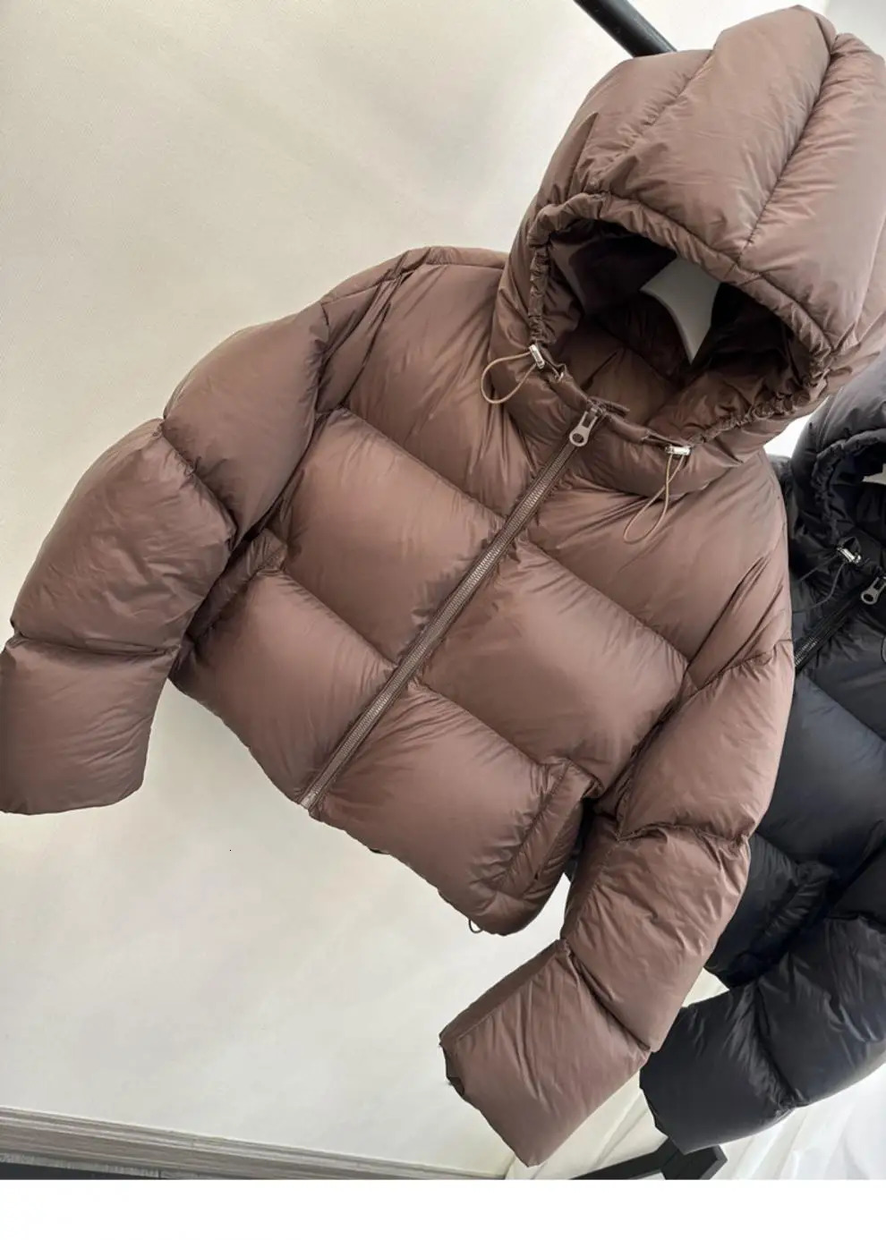 Winter Hooded Loose Puffer Jacket Thick Warmer Oversize Cotton Long Sleeve Zipper Padded Coat Female 241031