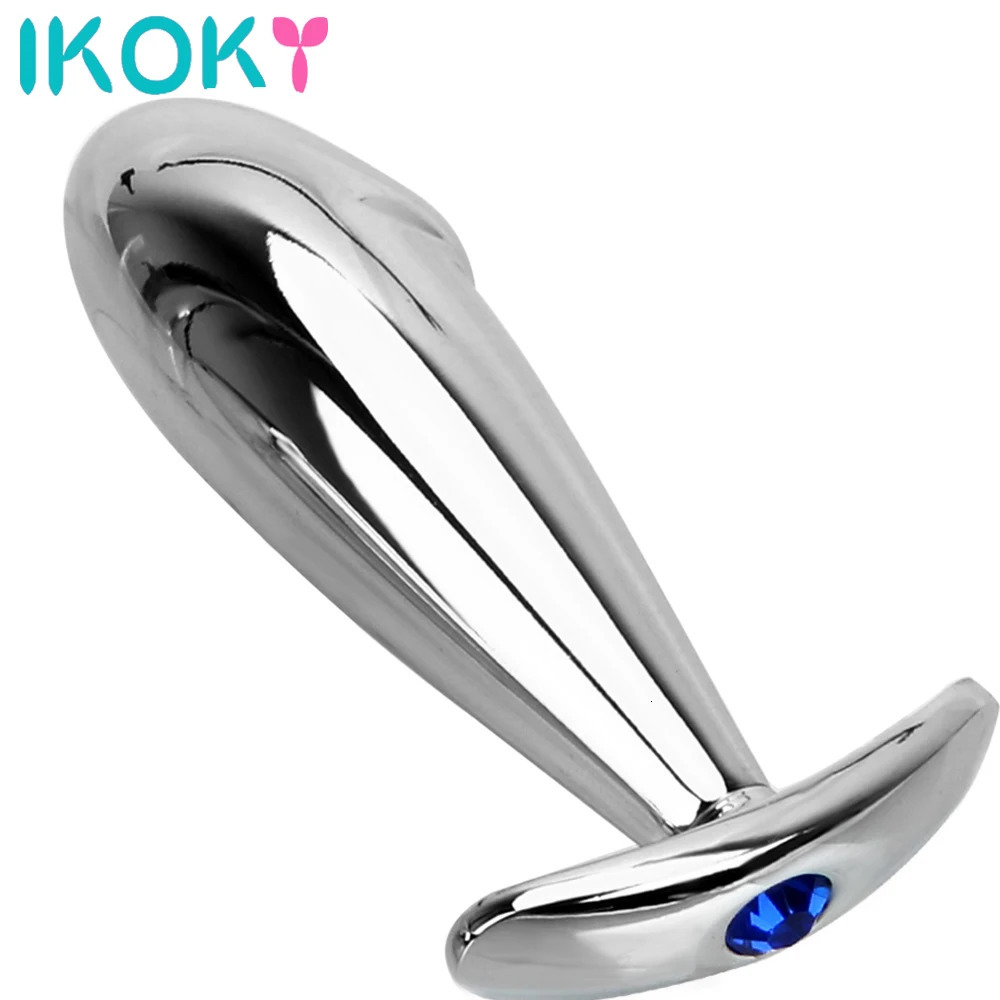 IKOKY Metal Anal Plug Adult Erotic Toys Anal Massage Butt Plug Dildo Sex Toys For Women Female Masturbation 241031