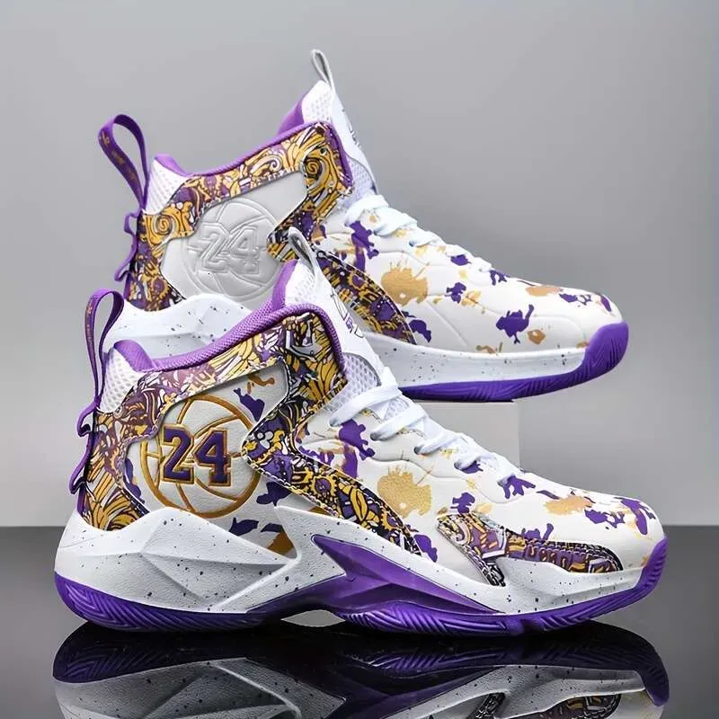 high Men's fashionable top basketball comfortable non slip lace up durable sports shoes, suitable for men's outdoor activities Z 11.1-1 shoes,