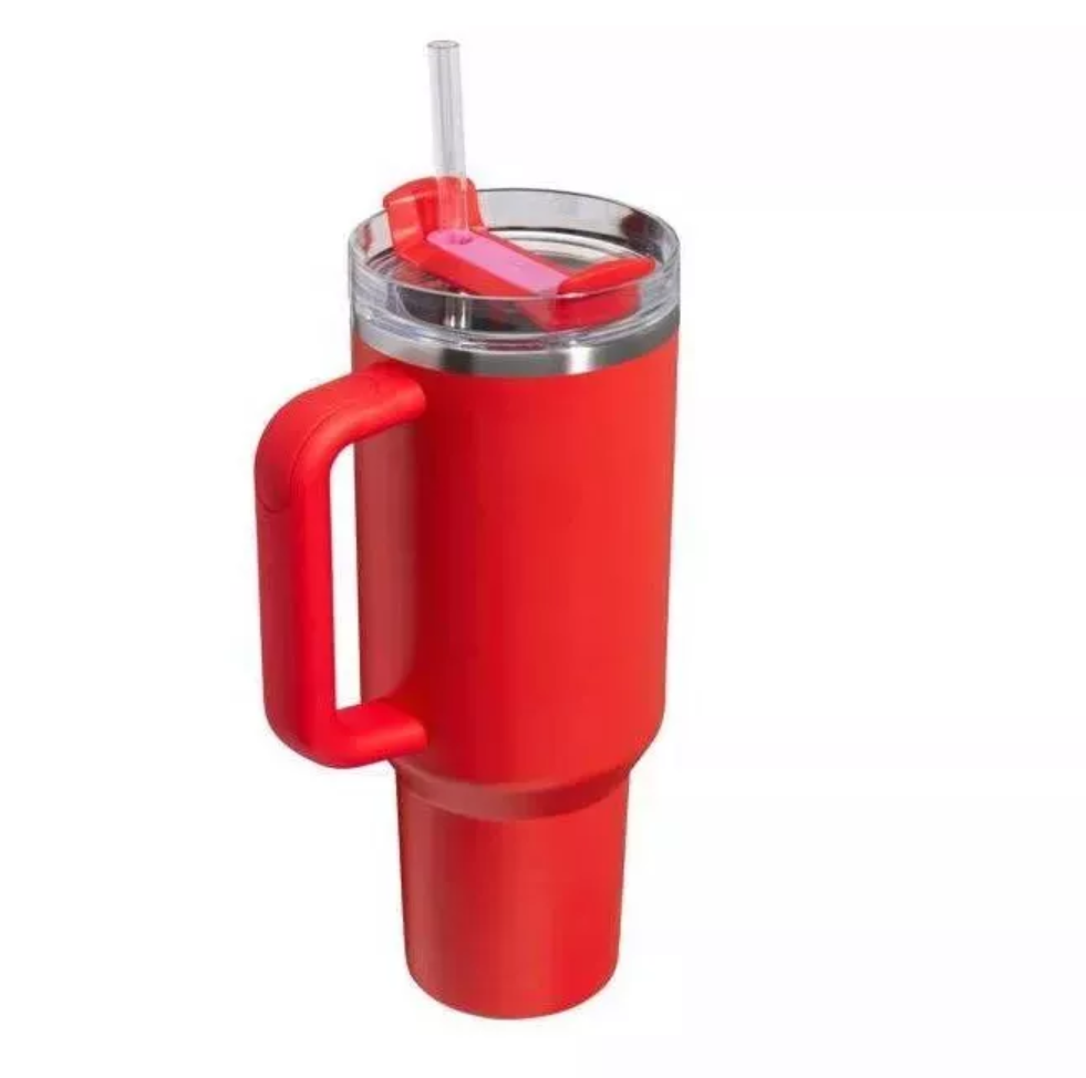 US STOCK Rosa Beaux pink Christmas love Mugs H2.0 40oz Stainless Steel Tumbler Cup for Valentine's Day Gift Water Bottle Love Shack Fancy 050917