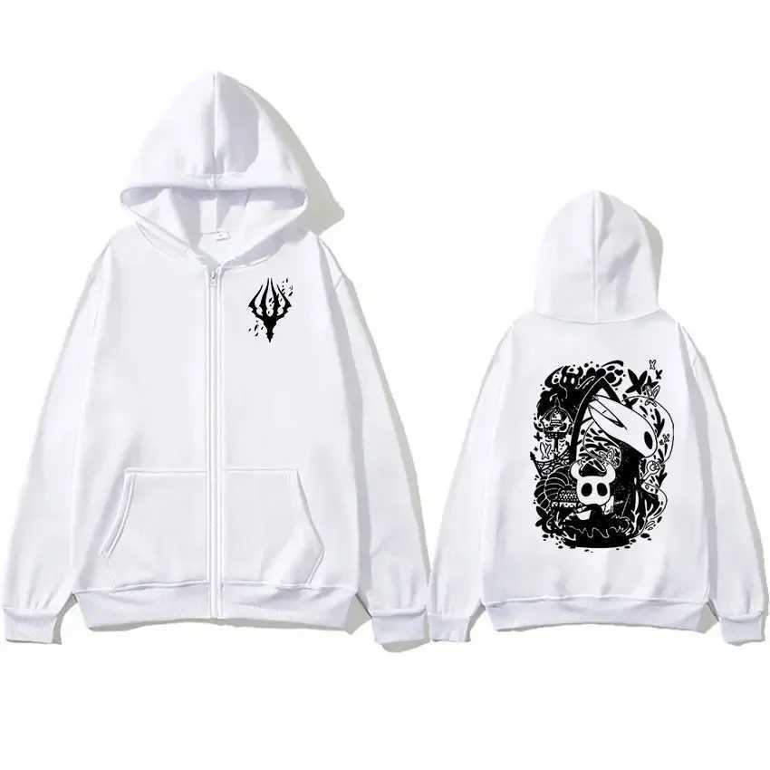 Hot Game Hollow Knight Graphic Zipper Hoodie Mens Retro Fashion Clothing Zipper Sportswear Casual Zipper Oversized Coat Hoodie X241031
