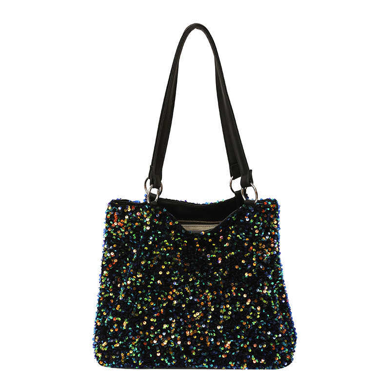 CMM Large Capacity Underarm Bag New Spring Fashion Sequin Colorful Shoulder Bag Womens Bucket Bag