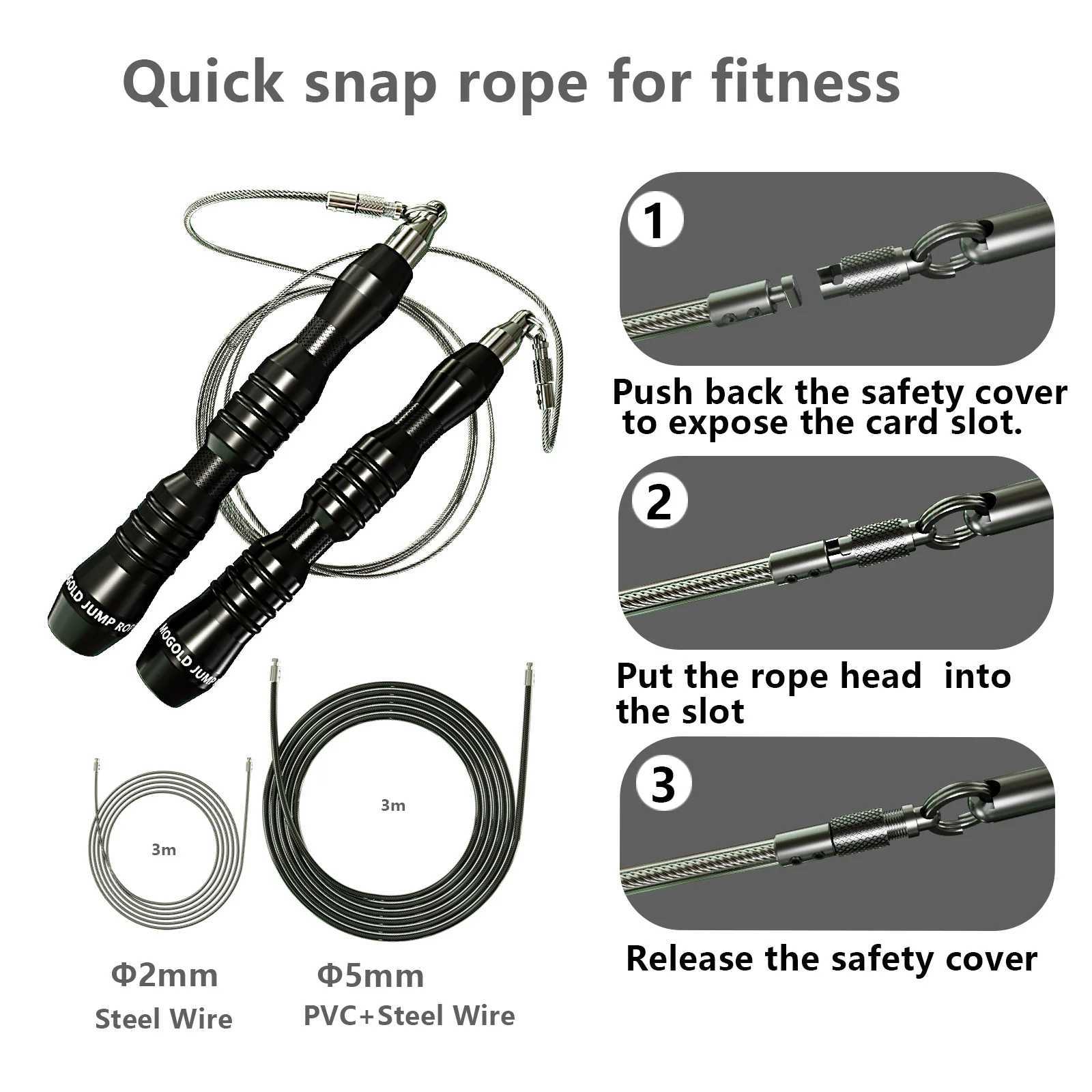 Jump Rope Crossfit Boxing Heavy Ski Rope Professional Speed Fitness Exercise Endurance Strength Training Weight RopeW241101