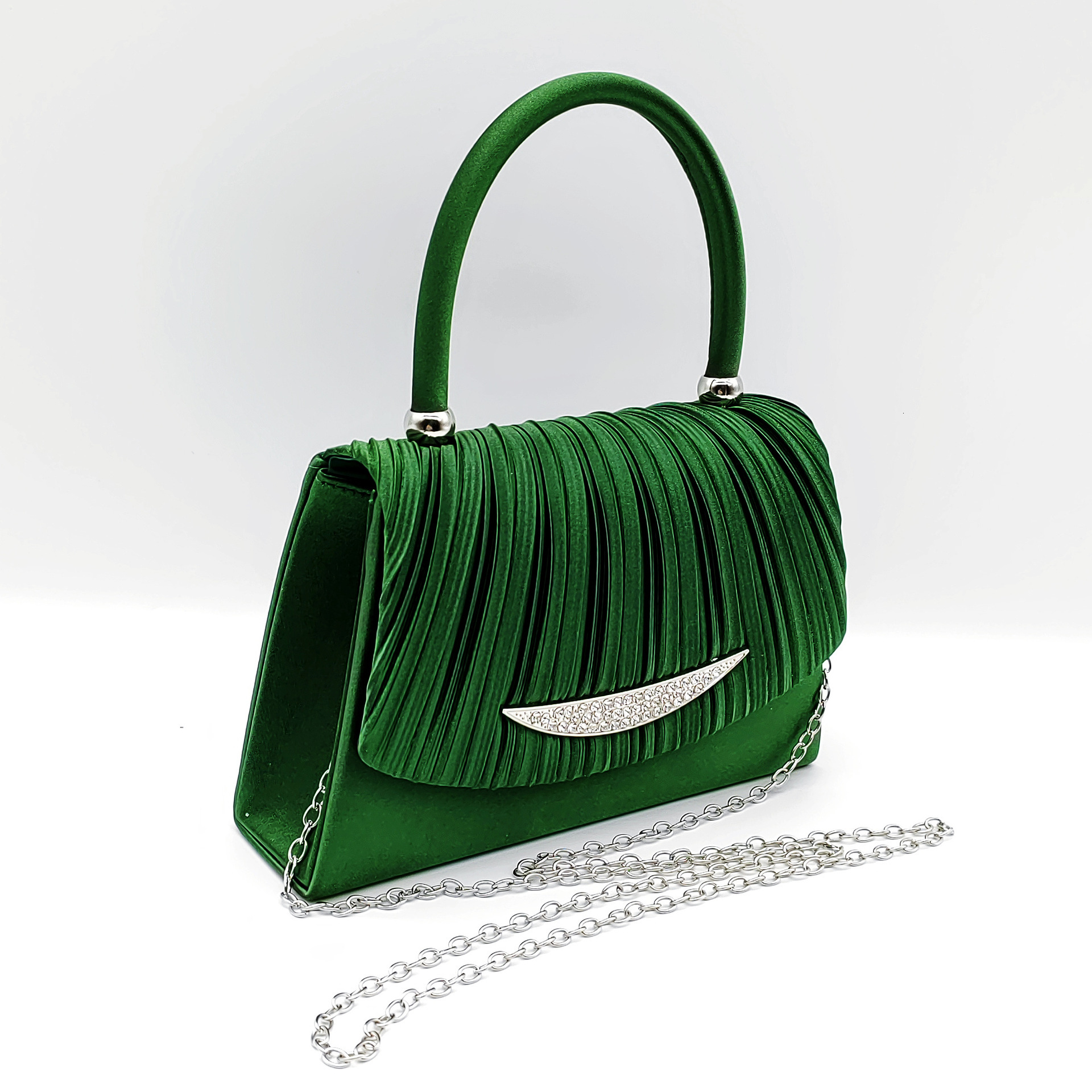 New simulation silk folding handbag for women's high-end crossbody dinner wedding bride bag, socialite bag