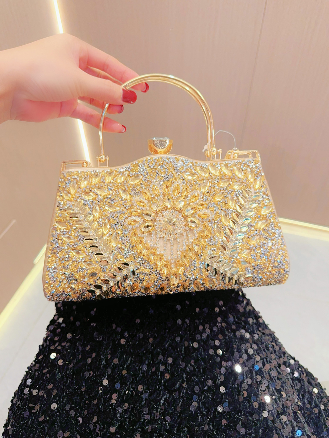 New Designer Party Celebrity Set Diamond Women's Wedding Handbag Single Shoulder Crossbody Bag