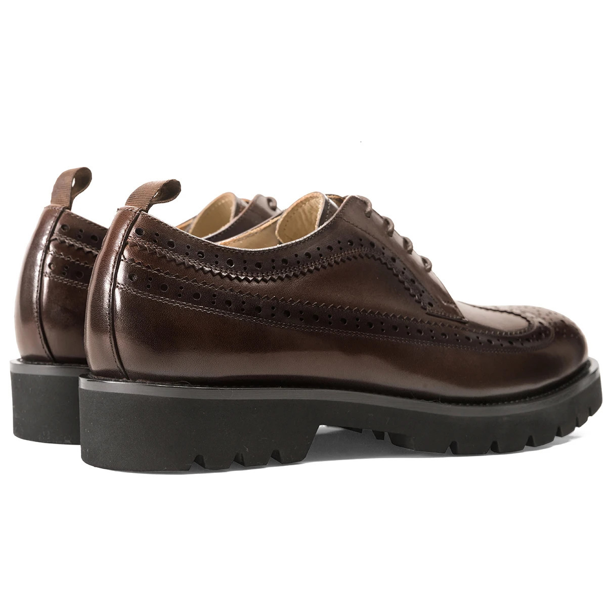 Handmade leather mens shoes for cars adding British lace Brogue business casual dresses shoes and hats 241031