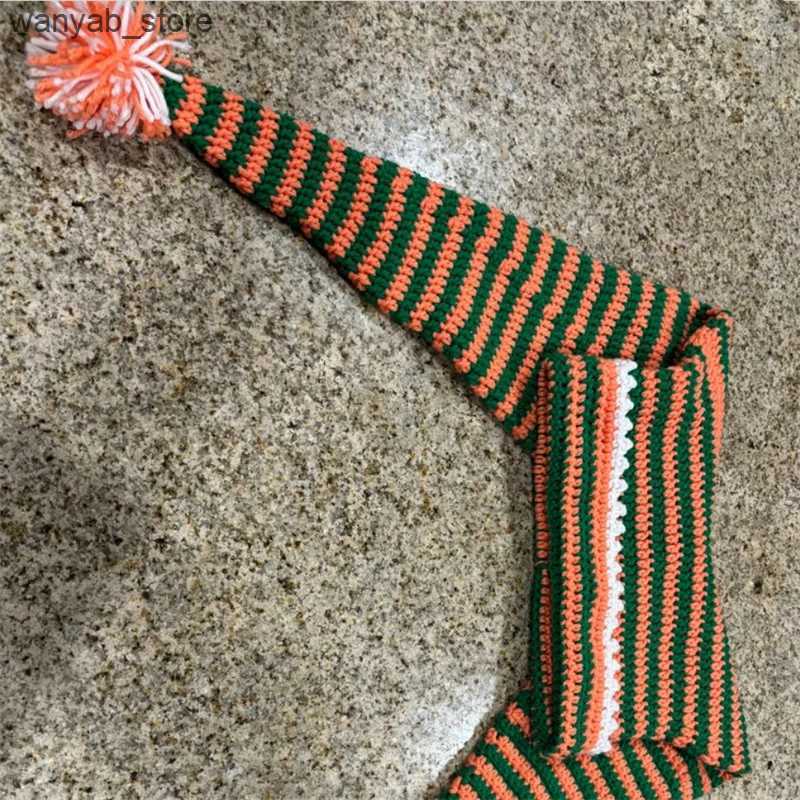 Wide Brim Hats Bucket Hats Handmade Striped Clown Hat Oversized Hats Headdress Photo Props Adult Children Crocheted Hat Handmade Clown Hat New Year Wi