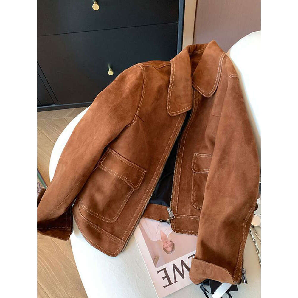 Syiwidii Jackets For Women Pocket Long Sleeve Turn-Down Collar Casual Coat Autumn New Fashion Zipper Female Jacket